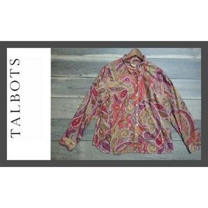 Talbolts Paisley Button Down Shirt Size XL